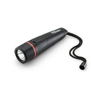 Hyper Tough 400 Lumen Rubber LED Black Flashlight - Batteries Included