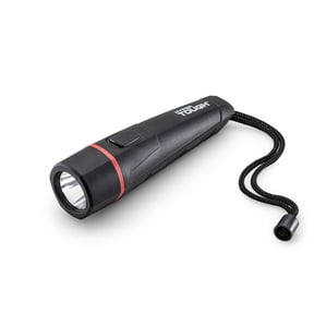 Hyper Tough 400 Lumen Rubber LED Black Flashlight - Batteries Included