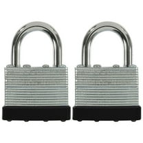 Hyper Tough 40mm Laminated Steel Padlock with 15/16in Shackle, 2 pack