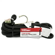 Hyper Tough 48 Heavy Duty Black Rubber Bungee Cords 2-Pack