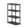 thumbnail image 1 of Hyper Tough 4-Shelf Black Plastic Storage Shelf, 36 in W x 18 in D x 53.2 in H, 600 lb Total Capacity, 1 of 9