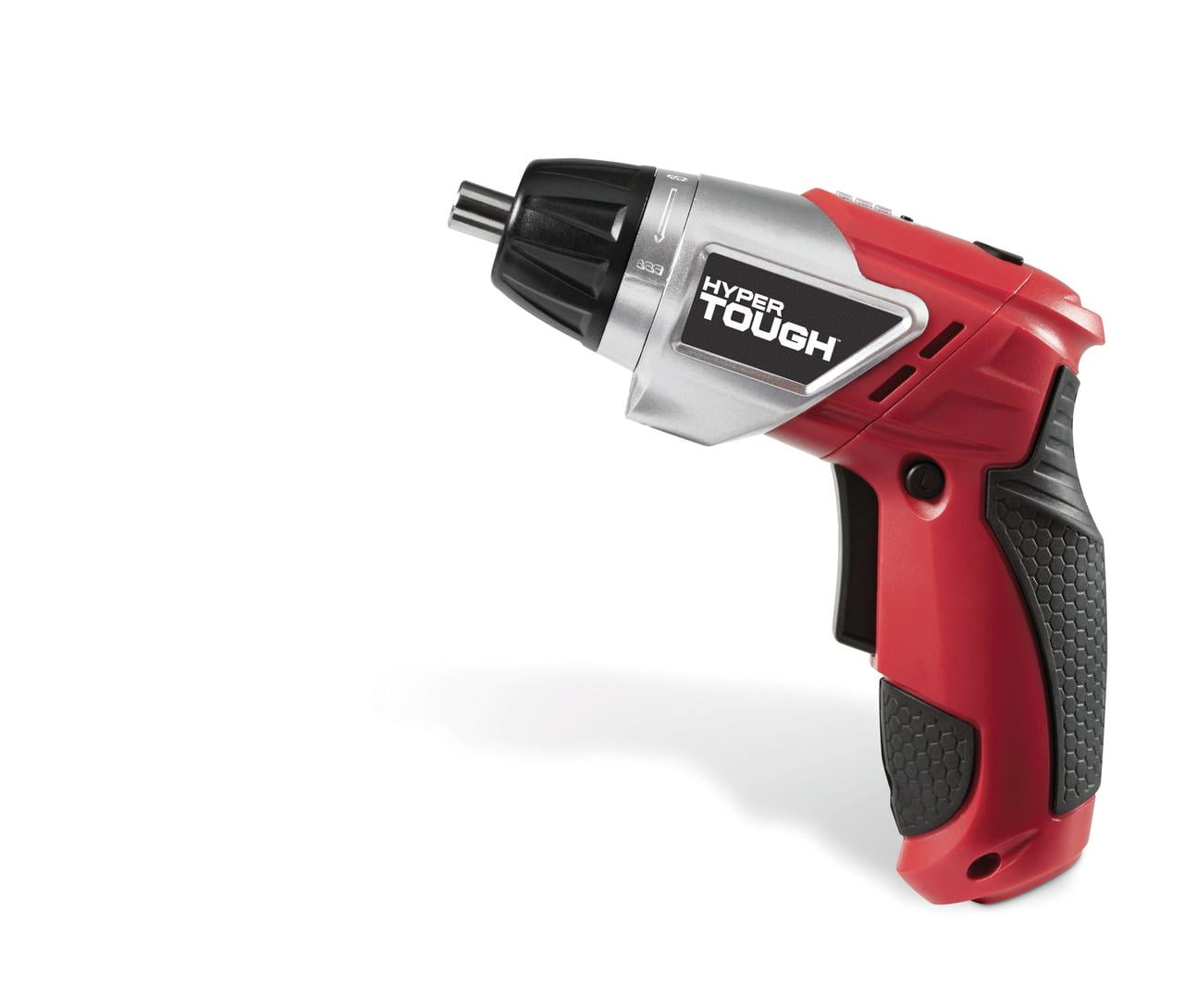 Hyper Tough 4V Max Lithium-ion Cordless Power Screwdriver 1/4 inch with Charger, Rotating Handle, LED Light, Magnetic Bit Holder & Bits