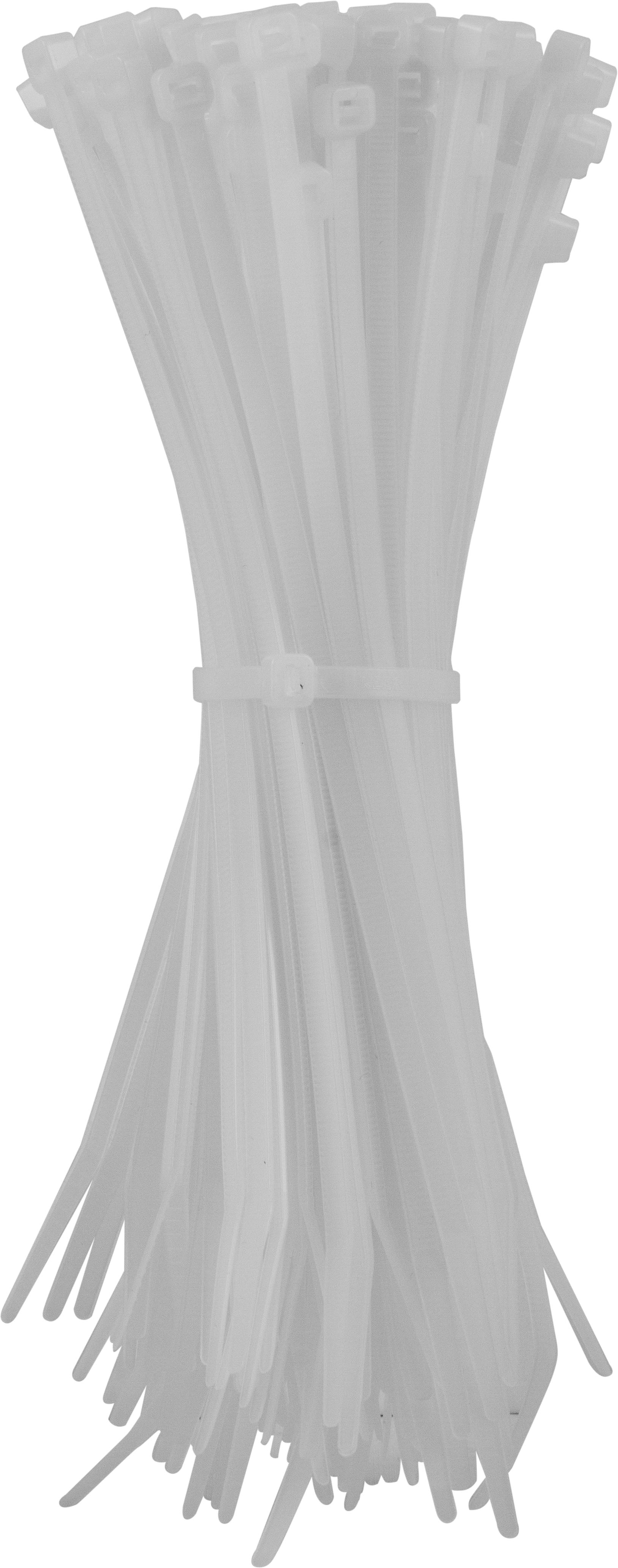 Hyper Tough 4in. Clear Zip Ties 100 Pack, 18lb Tensile Strength, Nylon Mount Cable Ties, Resealable Bag, 25453