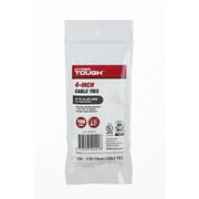 Hyper Tough 4inch Cable Tie Natural 100Pcs