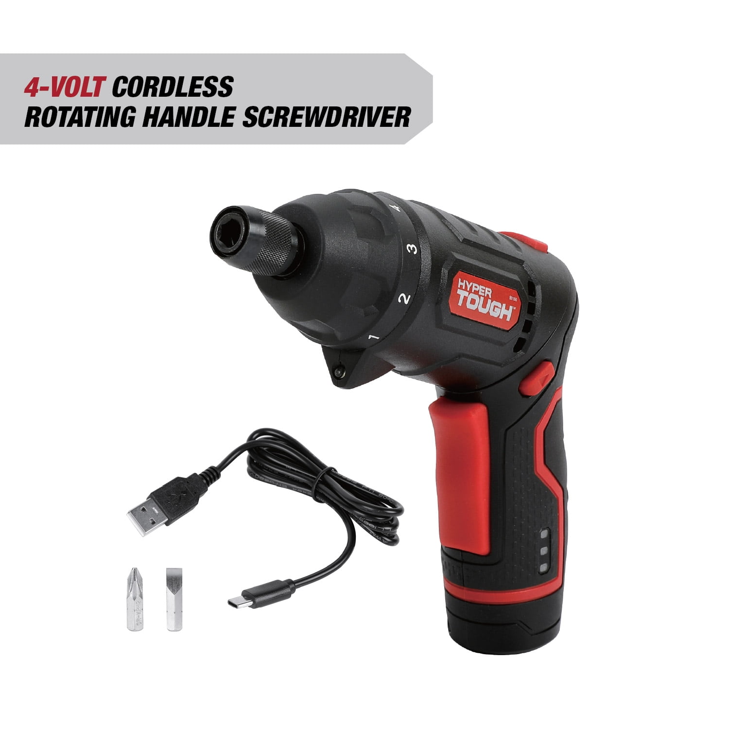 Hyper Tough 4V Rotating Head Screwdriver, Holiday Gift