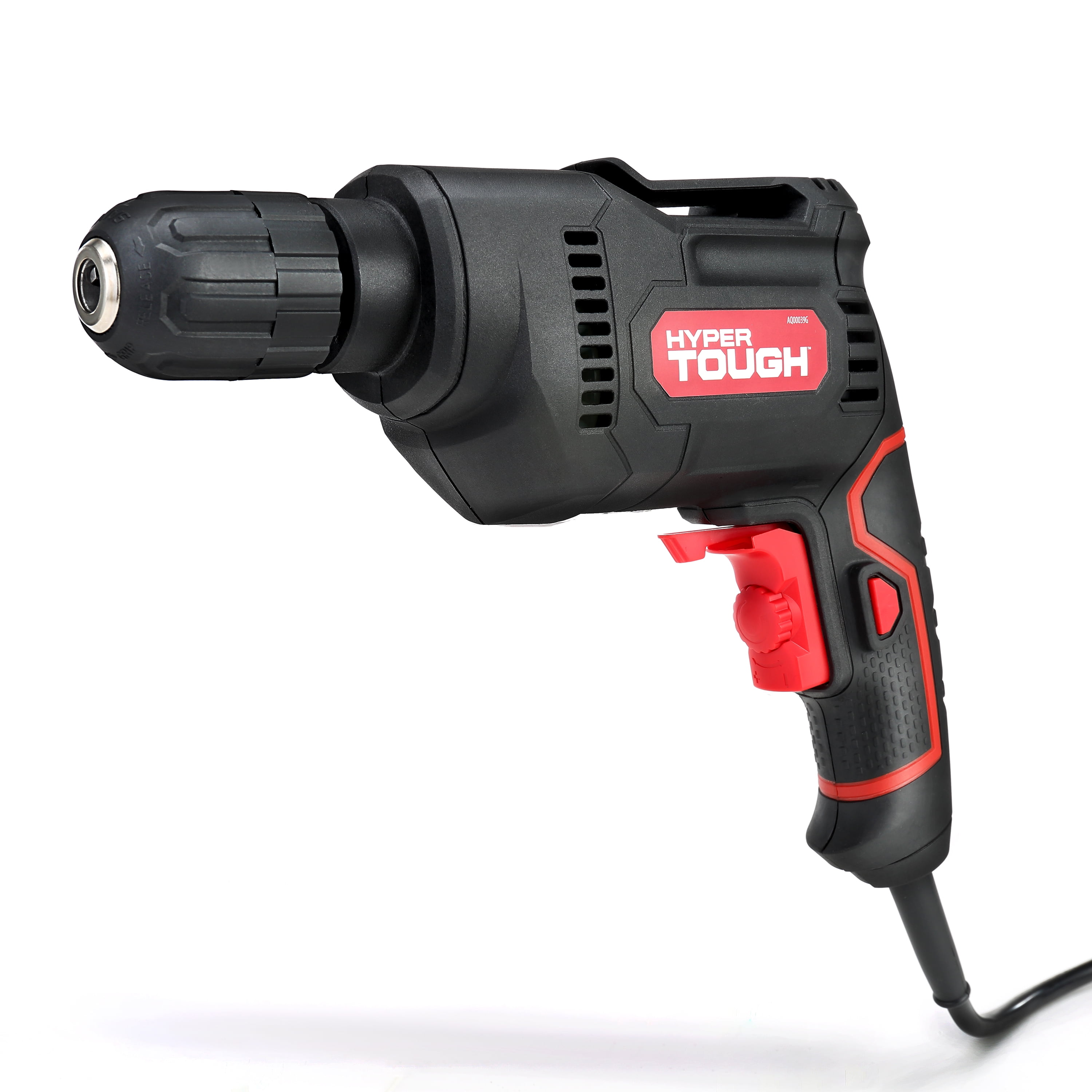 Hyper Tough 5 AMP Corded Drill, 3/8 inch Keyless Chuck, Variable Speed, Lock-on Feature & Belt Clip Hyper Tough 5 AMP Corded Drill, 3/8 inch Keyless Chuck, Variable Speed, Lock-on Feature & Belt Clip