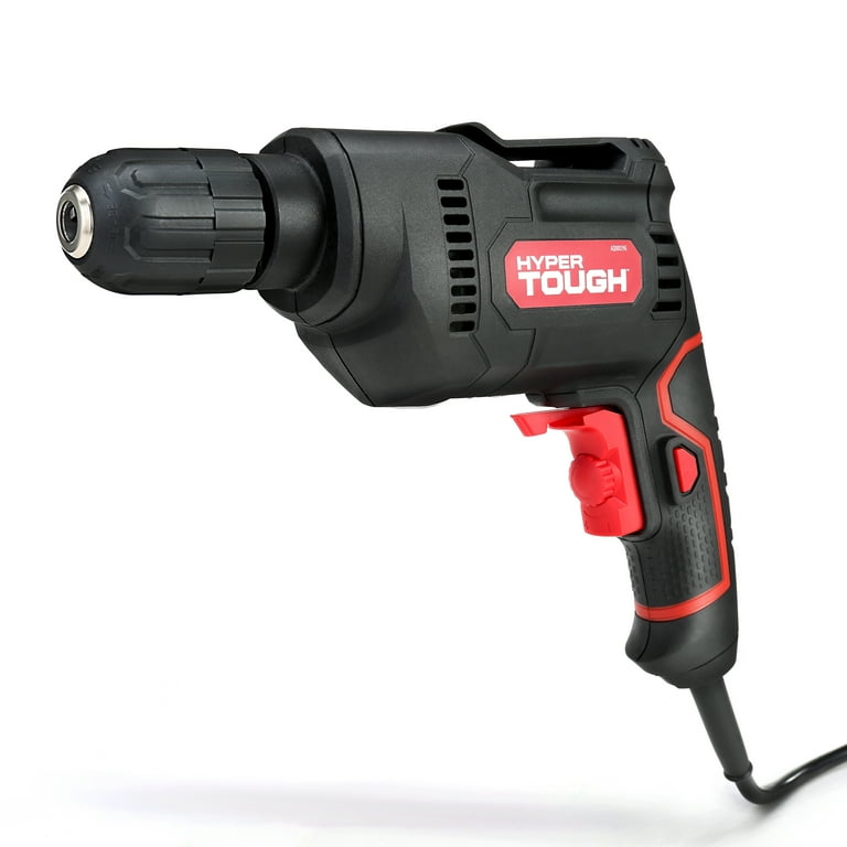 Hyper Tough 5 Amp Corded Drill, 3/8 inch Keyless Chuck, Variable