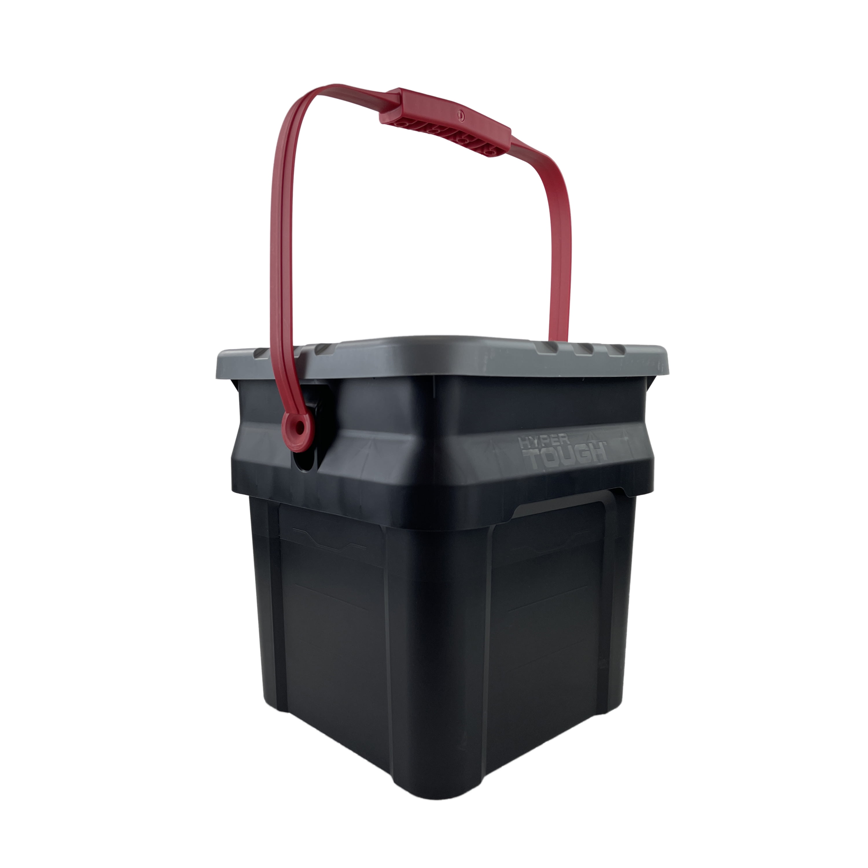 Hyper Tough 5 Gallon Heavy Duty Plastic Material Bucket Tote, Black