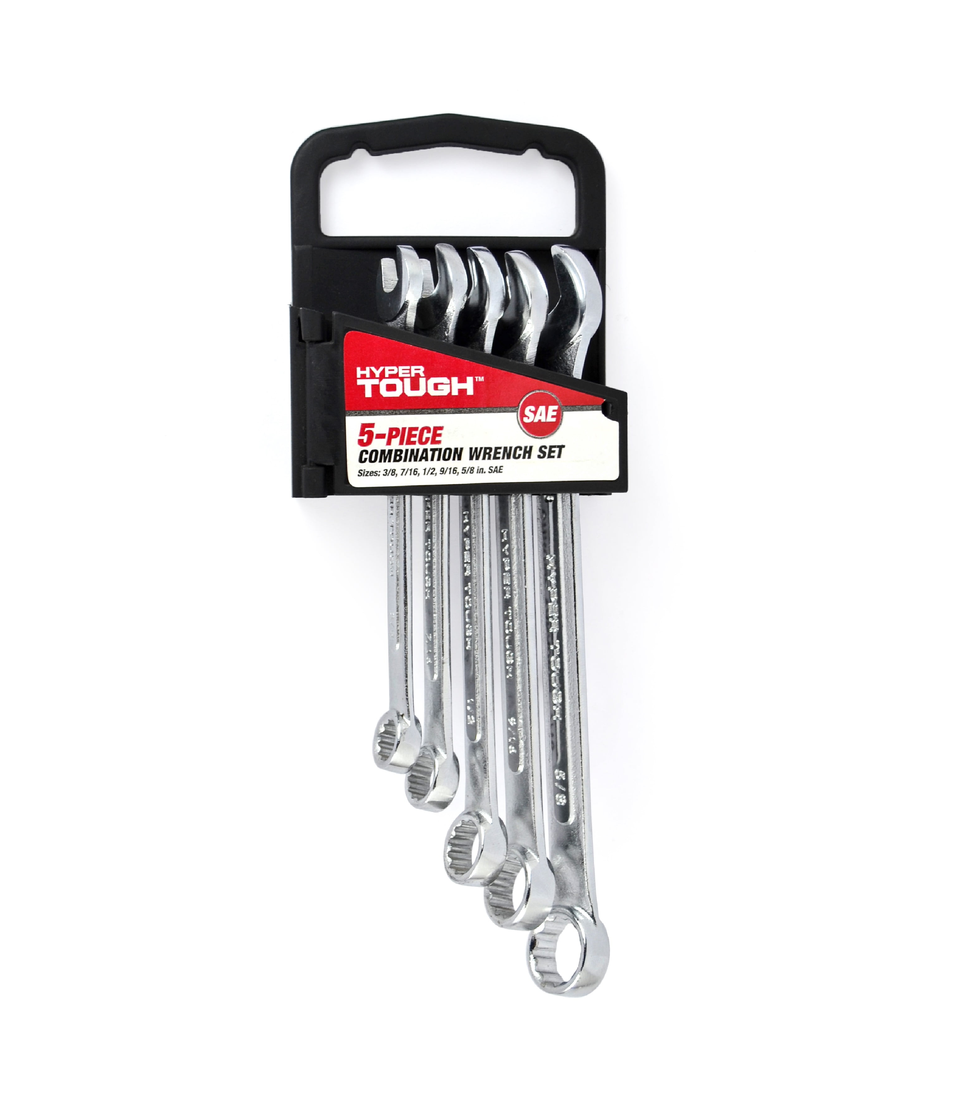 Hyper Tough 5Piece Combination Wrench Set, SAE