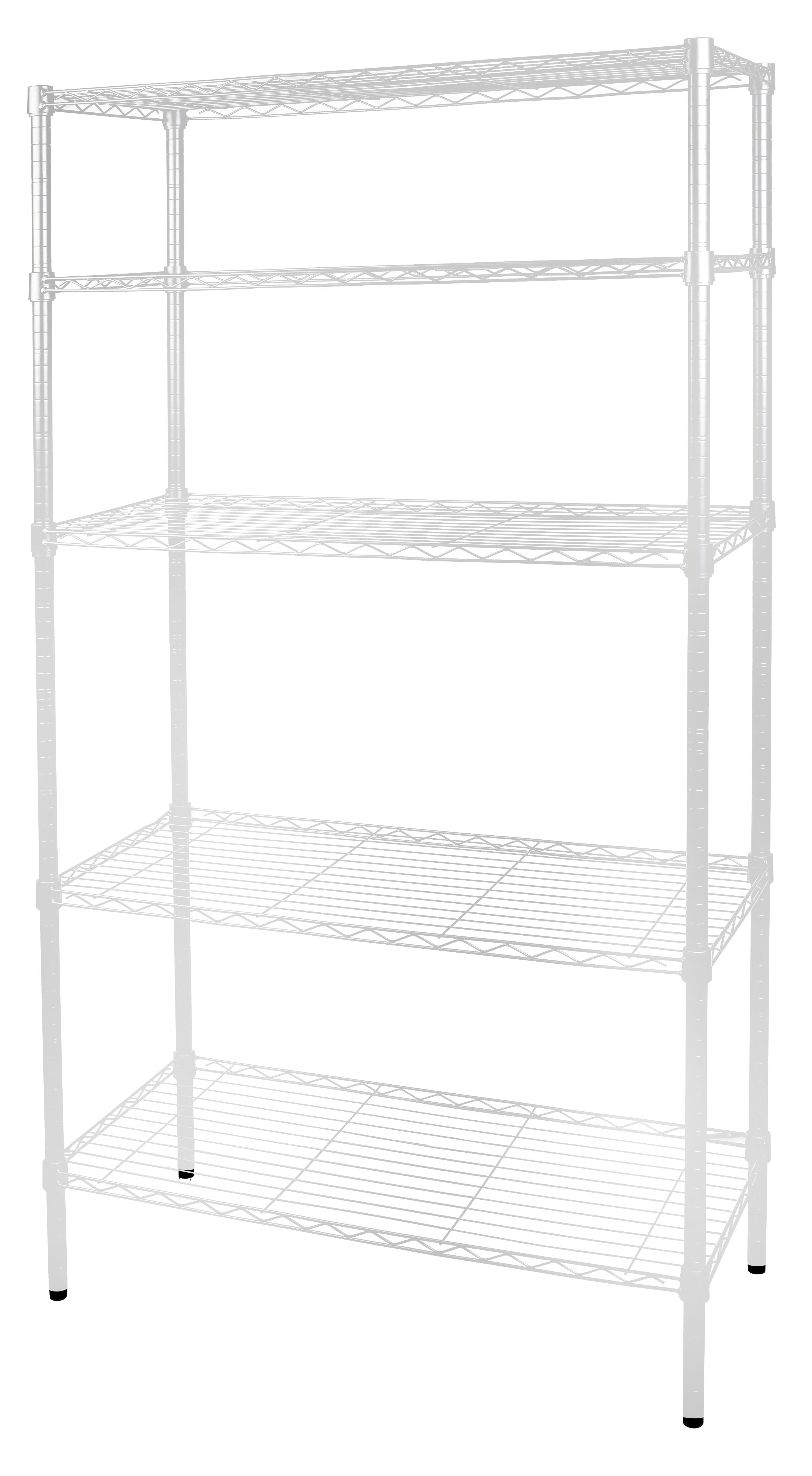 Hyper Tough 5-Tier White Wire Shelving Unit, 350-lb Load Capacity