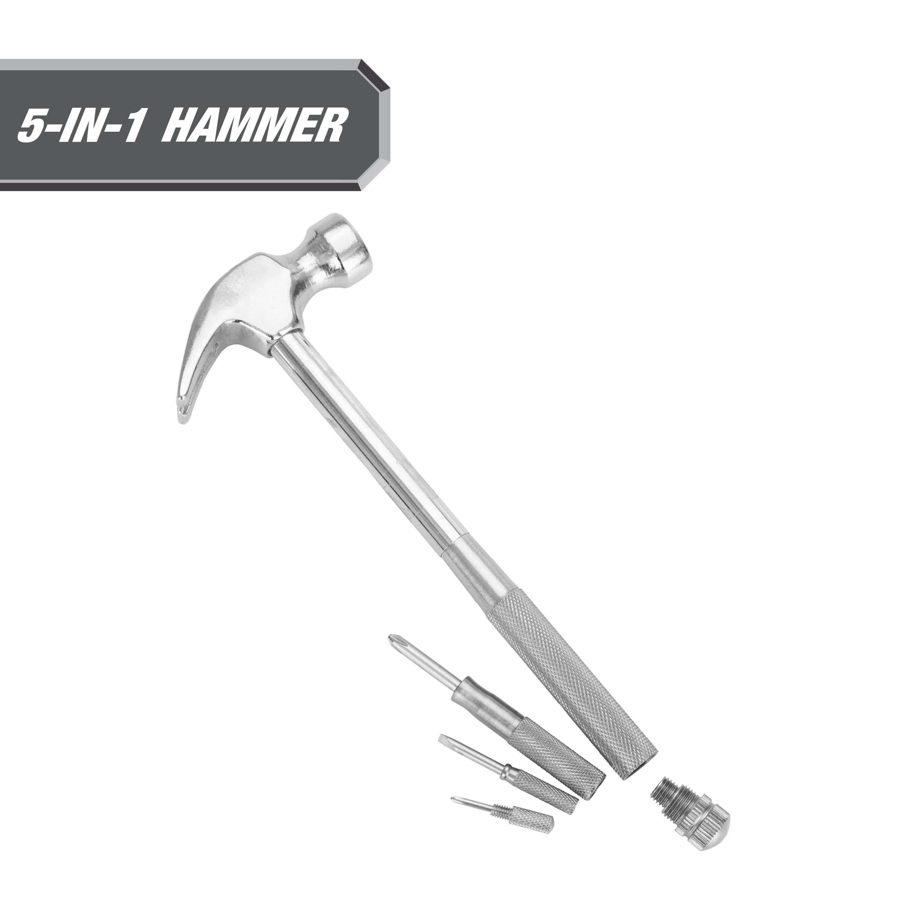 Hyper Tough 5 in 1 Hammer and Screwdriver Set
