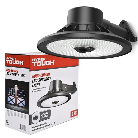 Hyper Tough 5000 Lumens Hardwired Outdoor LED Area Light with Motion Detection and Dusk till Dawn
