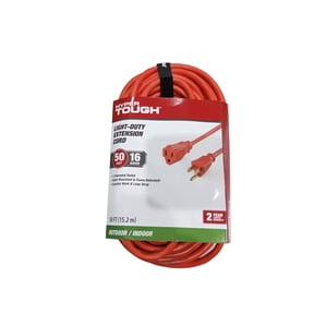 Hyper Tough 50FT 16AWG 3-Prong Orange Single Outlet Outdoor Extension Cord - 125V, 13A