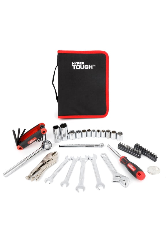 51-Piece Auto and Motorcycle Mechanic's Tool Kit in Zip Up Case