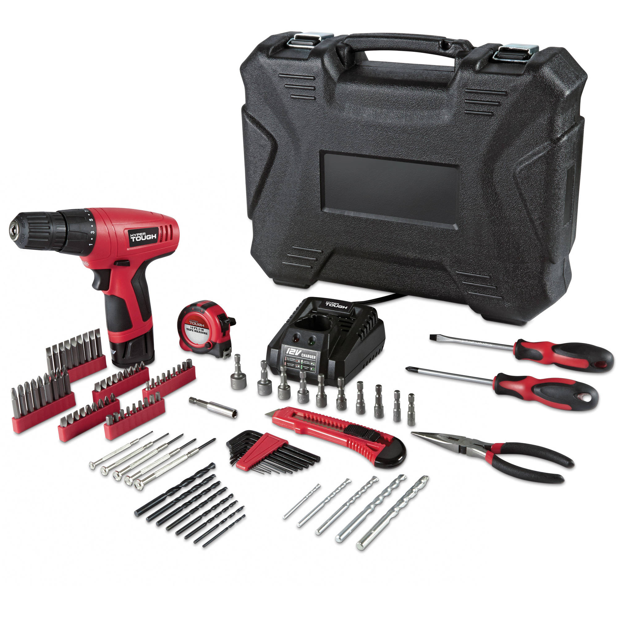 Hyper Tough 5241.41 12V Cordless Drill with 100 Piece Project Kit - image 1 of 5