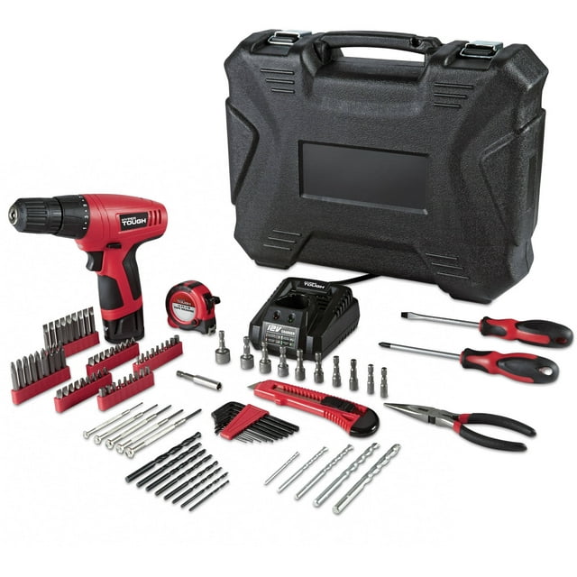 Hyper Tough 5241.41 12V Cordless Drill with 100 Piece Project Kit