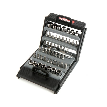 Hyper Tough 53-Piece Socket and Bit Set with Mini Ratchet, Model 42873