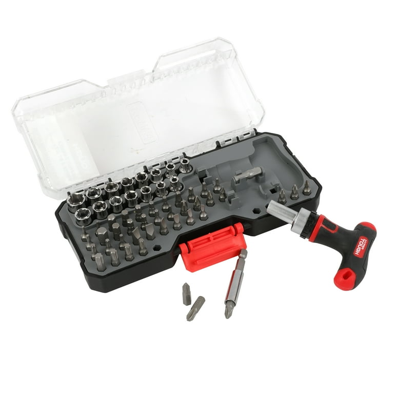 Hyper Tough 59-Piece T-Handle Driver Bit Set with Click Fit Case, Holiday Gift - Walmart.com Hyper Tough 59-Piece T-Handle Driver Bit Set with Click Fit Case, Holiday Gift - Walmart.com