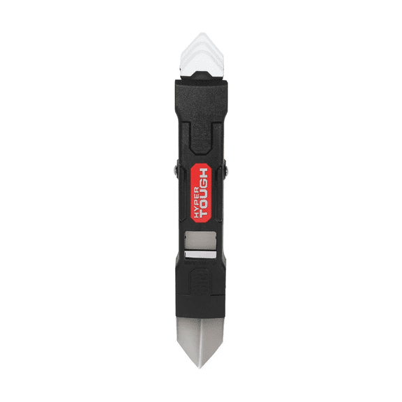 Hyper Tough 6-in-1 Caulking and Caulk Removal Tool, Plastic and Steel, Black