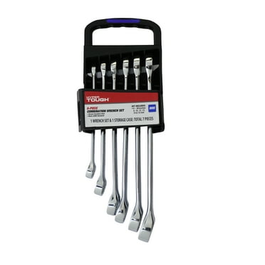 Hyper Tough 6-Piece Combination Wrench Set - Metric