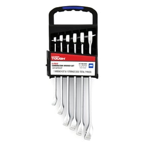 Hyper Tough Chrome Vanadium Combination Wrench Tool Set, Metric, 6-Piece
