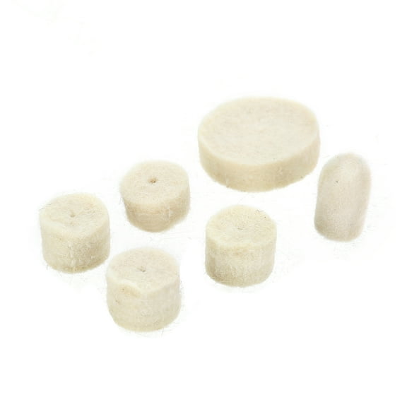 Hyper Tough 6 Piece Automotive Felt Polishing Kit for Metal Surface Cleaning and Polishing