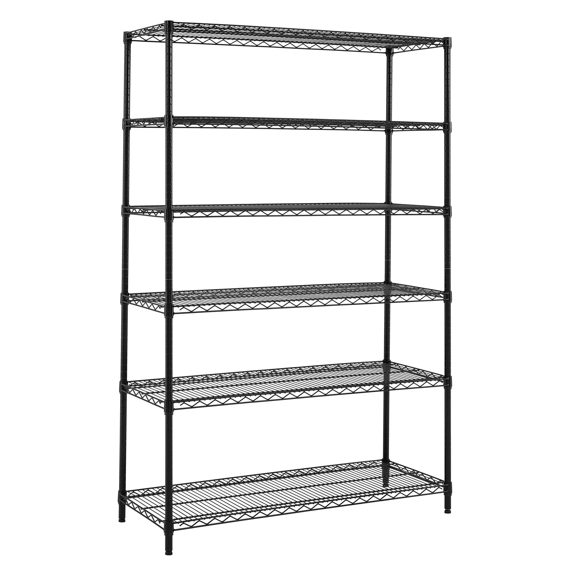 Hyper Tough 6-Tier Heavy Duty Black Wire Shelving Unit, 600-lb Capacity