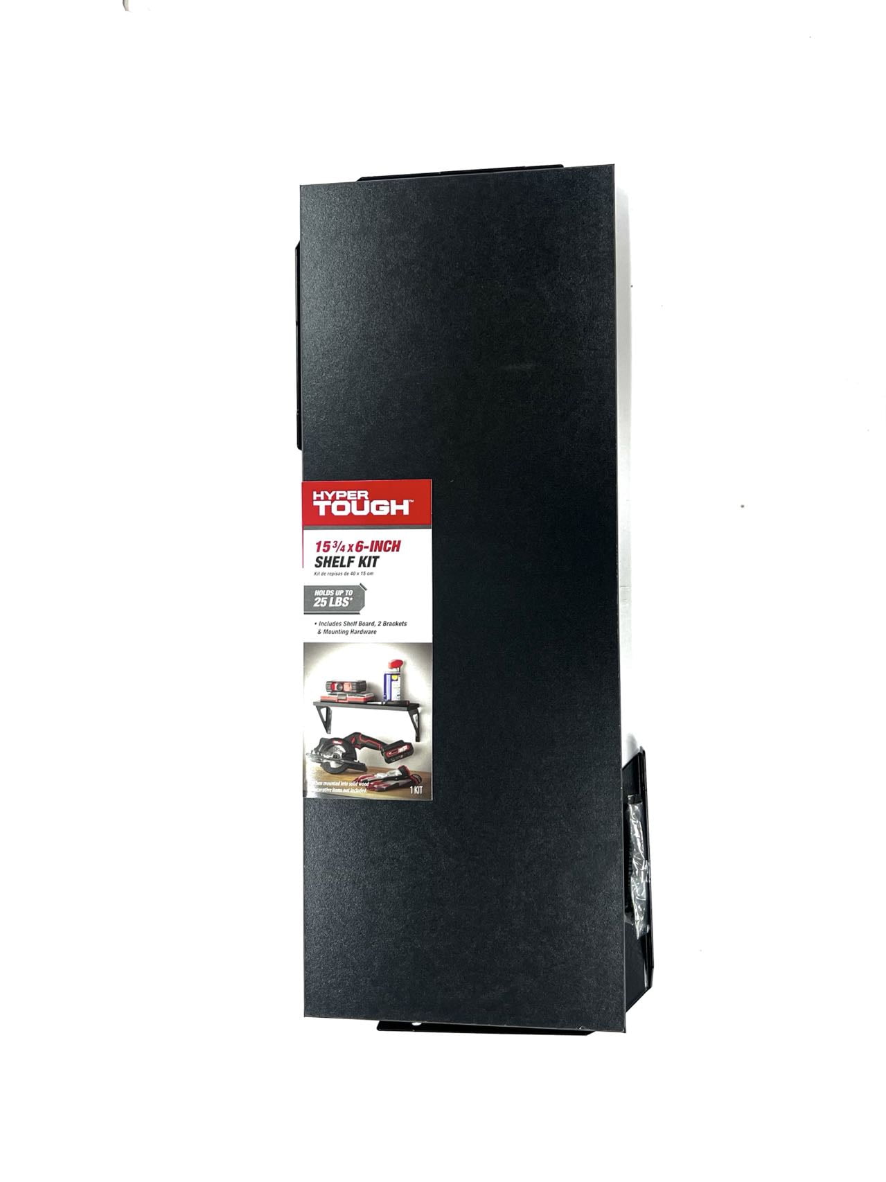 Hyper Tough 6 In X 15 3 4 In Modern Black Laminated Wood Shelf Kit hyper-tough-6-in-x-15-3-4-in-modern-black-laminated-wood-shelf-kit