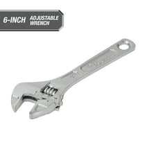 Hyper Tough 6-inch Adjustable Wrench, Steel Construction, Model 43179