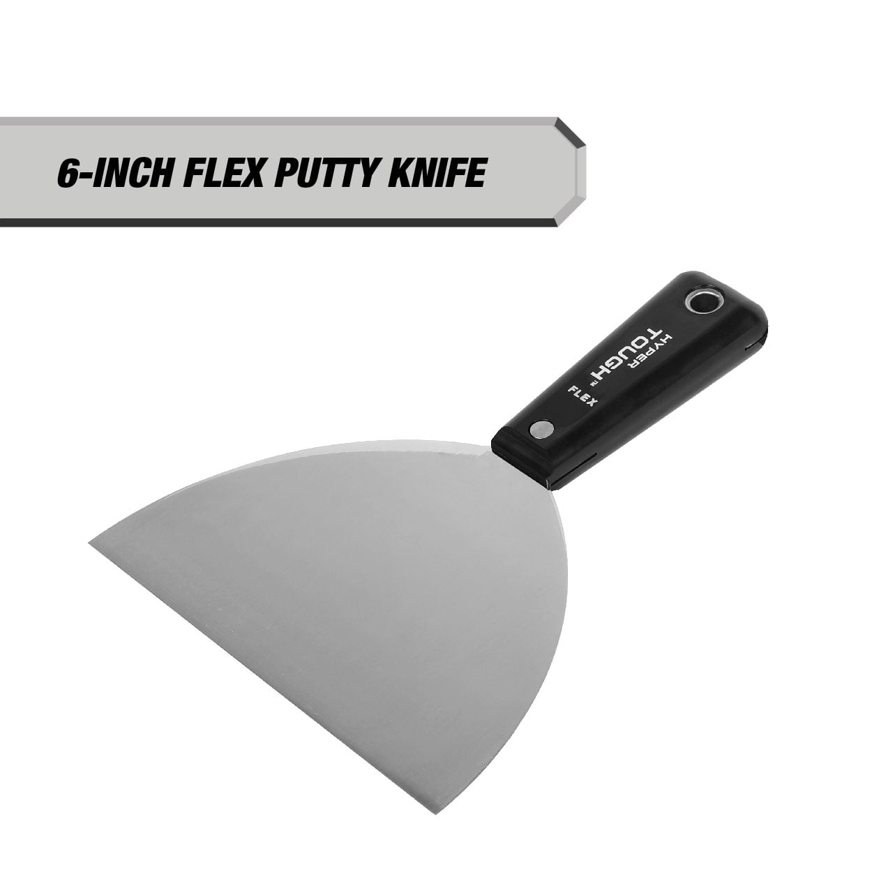 Hyper Tough 6-Inch Flex Putty Knife Stainless Steel Flexible Blade