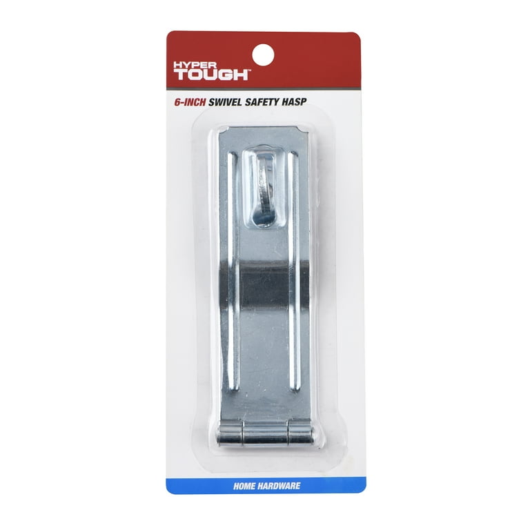 Hyper Tough 6 Inch Swivel Safety Hasp Zinc Plated Security Lock