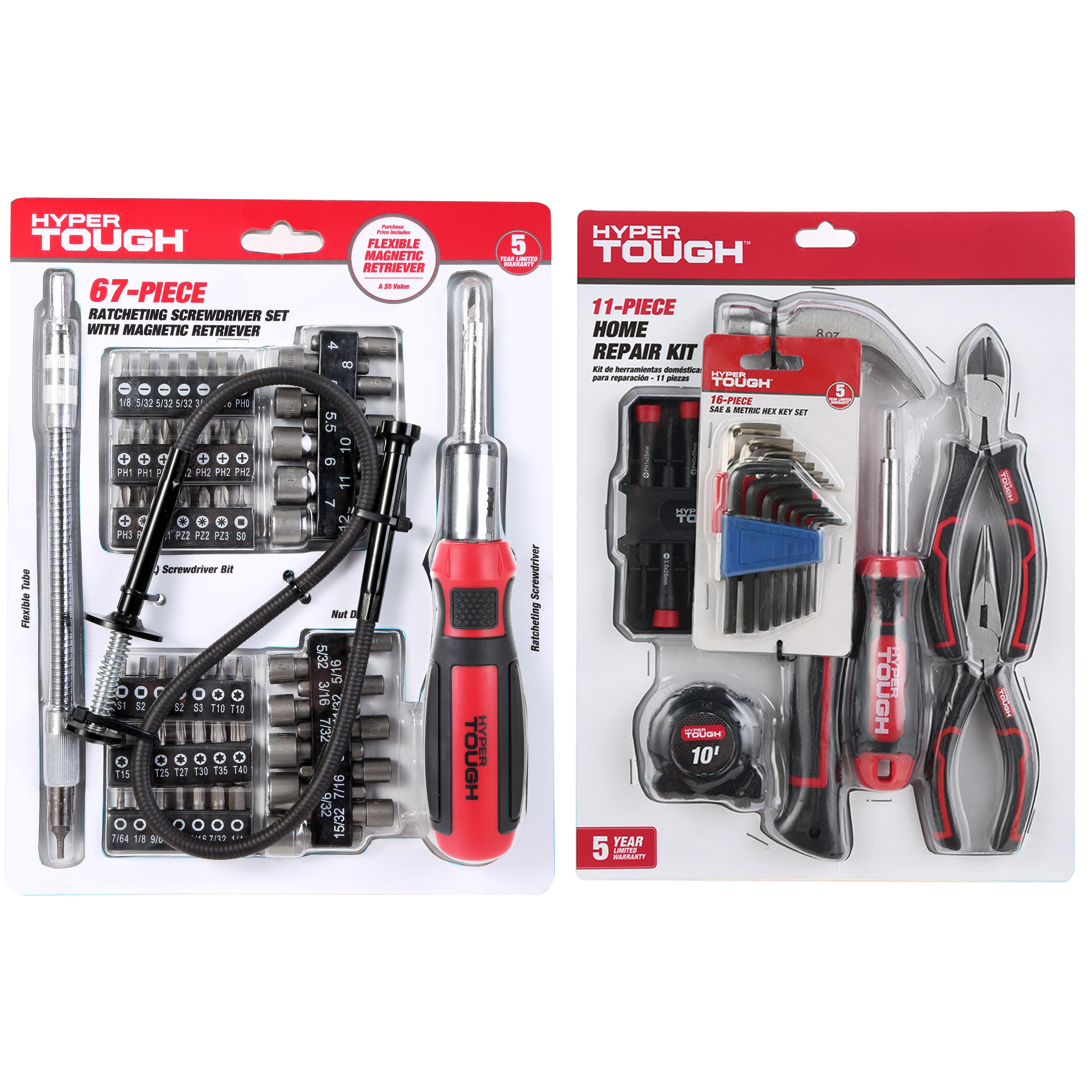Hyper Tough 67 Piece Screwdriver Set 27 Piece Home Repair Set