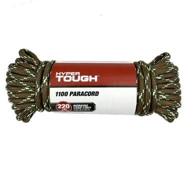 Hyper Tough 7/32 inch x 50 ft, 1100 Paracord, Camo, 8.8 oz