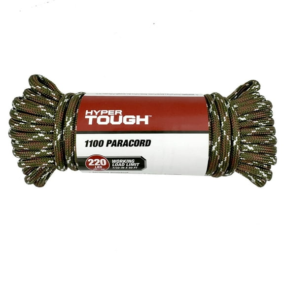 Hyper Tough 7/32 inch x 50 ft, 1100 Paracord, Camo