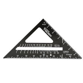 Hyper Tough 7-Inch Aluminum Rafter Angle Square, Black