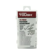 Hyper Tough 72-Piece Stainless Steel Screw and Nut Assortment with Clear Storage Case, 5502