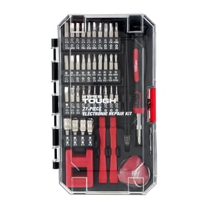 Kit de precisión Hyper Tough de 77 piezas con destornillador magnético, puntas de tamaño estándar y estuche, condición nueva
