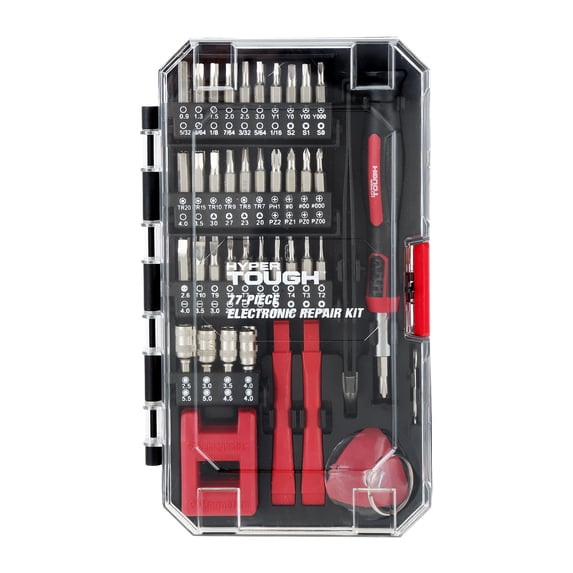 Hyper Tough 77-Piece Precision Tool Kit with Magnetic Screwdriver, Standard Size Bits and Case