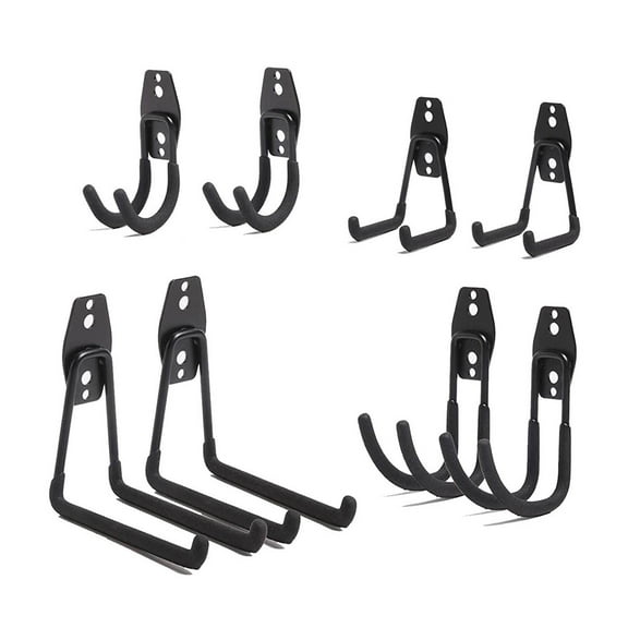Hyper Tough 8-Pack Wall-Mount Storage Hooks, Non-Marring Vinyl Coating, 8760