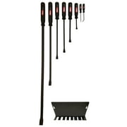 Hyper Tough 8-Piece Handle Pry Bar Set with Metal Striking Cap