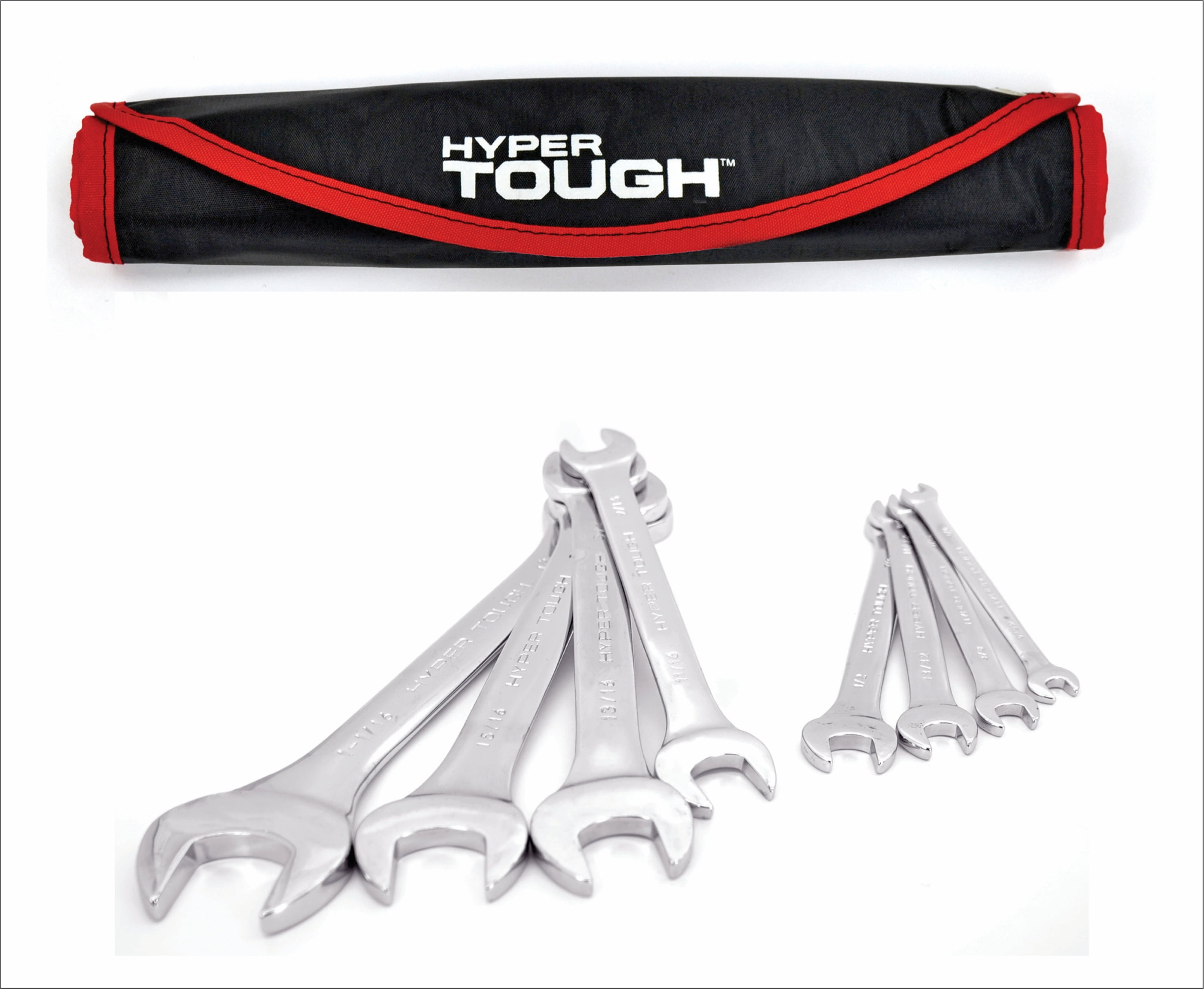 Hyper Tough 8-Piece SAE Double Open End Wrench Set