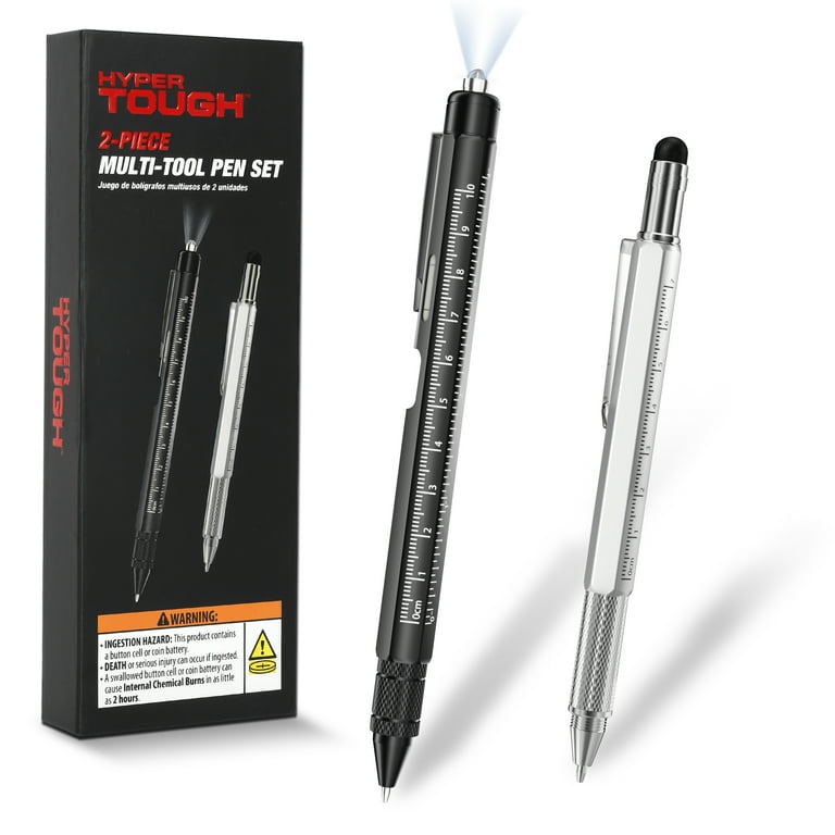 Hyper Tough 8-in-1 Multitool Pen 2-Piece Set, 42864, Christmas