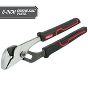 Hyper Tough 8-inch Groove Joint Pliers with Ergonomic Comfort Grips, Black 5368V