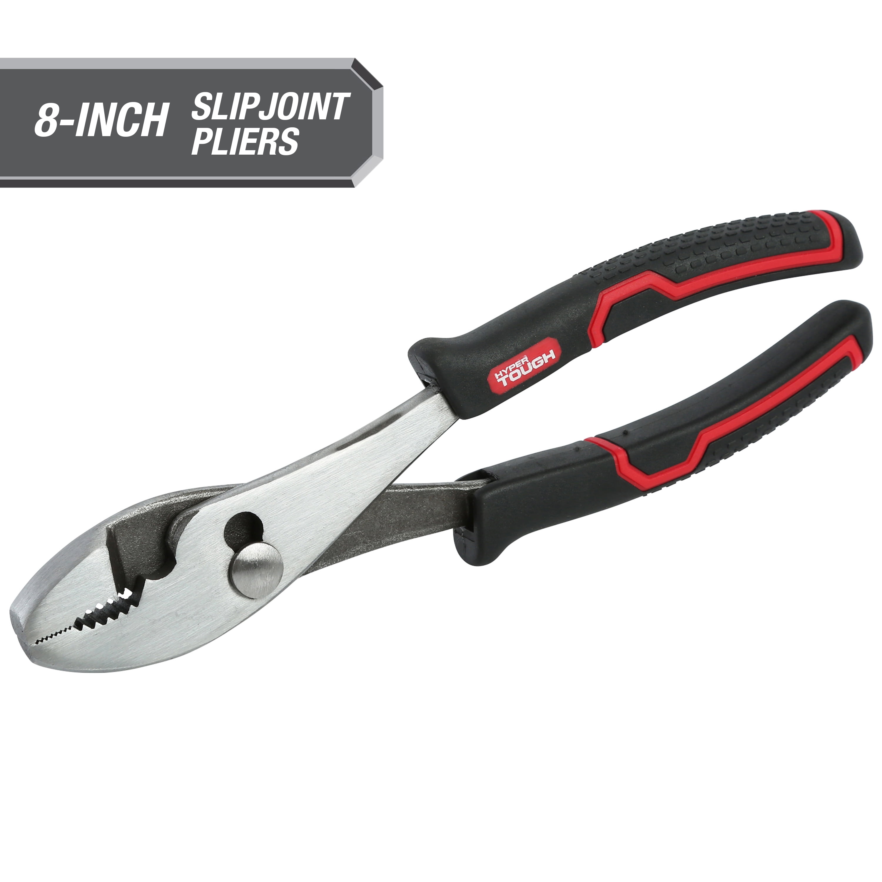 Hyper Tough 8-Inch Slip-Joint Pliers with Ergonomic Comfort Grips