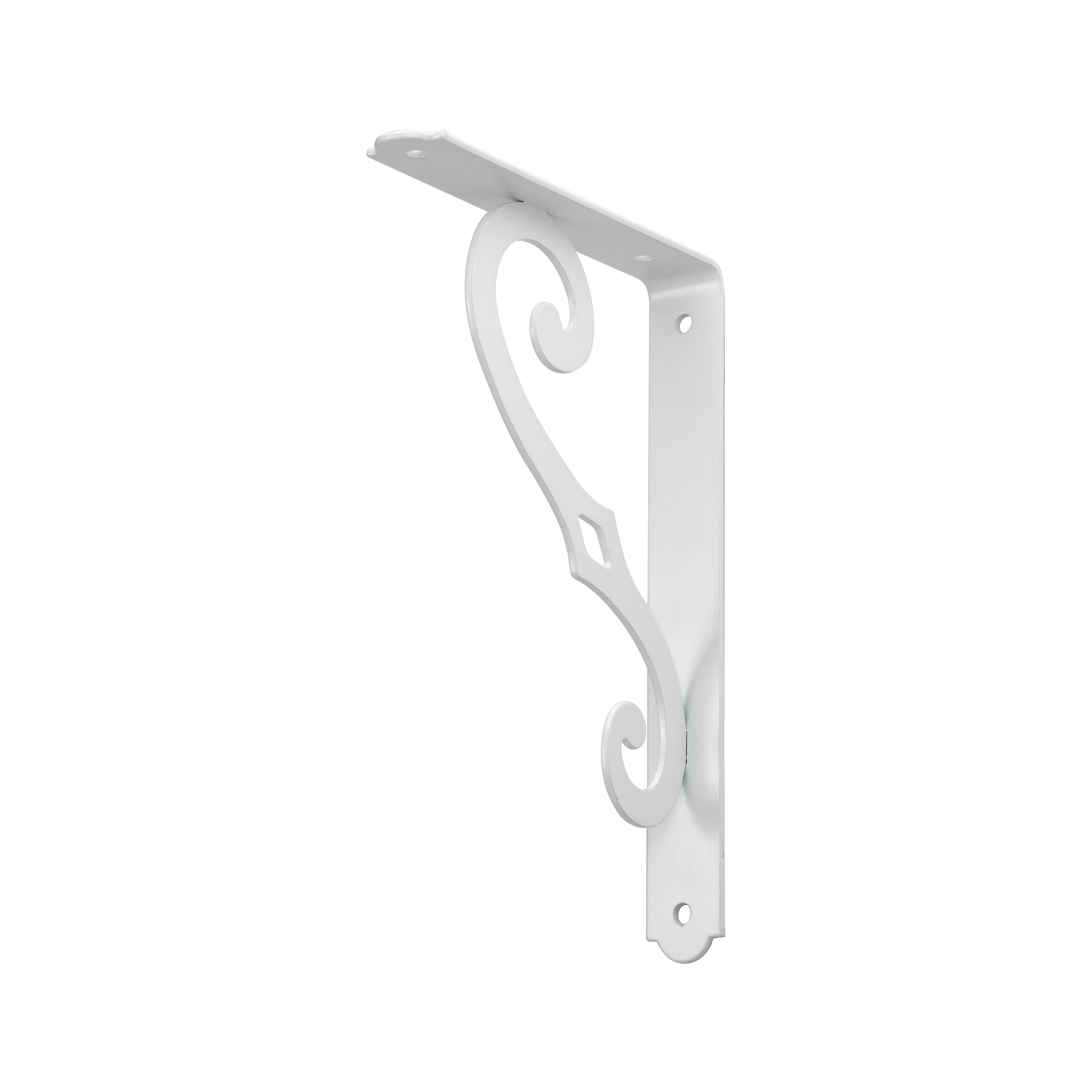 Hyper Tough 8 x 5-1/2-Inch White Metal Decorative Shelf Bracket, Steel