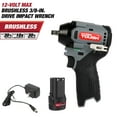 thumbnail image 1 of Hyper Tough 80013 12V, Max Brushless 3/8-inch Impact Wrench 2.0 Ah 2500 RPM, 1 of 23
