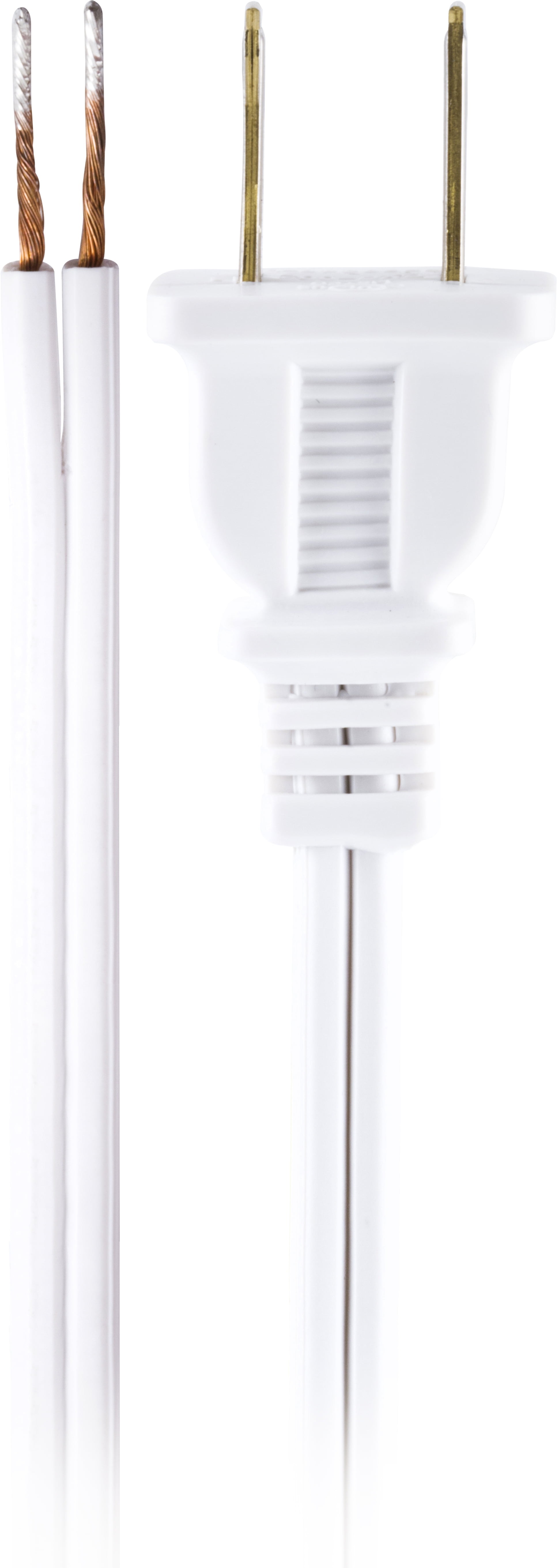Hyper Tough 8ft Replacement Cord for Lamps, Molded Plug, White, NEW