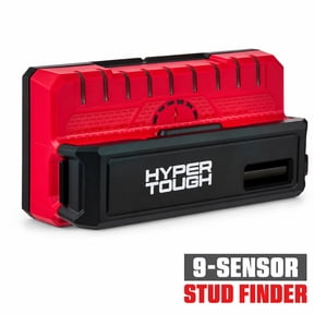 Hyper Tough 9-Sensor Stud Finder with Live Wire Detection, Wood & Metal Stud Wall Scanner