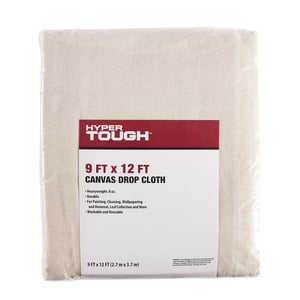 Hyper Tough Heavyweight Canvas Drop Cloth, 9' x 12'