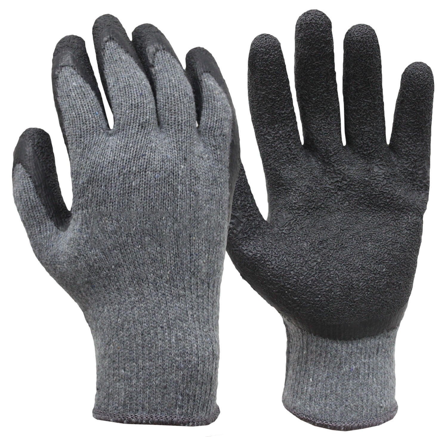 Hyper Tough All Purpose Wrinkled Latex Coated Gloves, Men's Large, 1 Pair